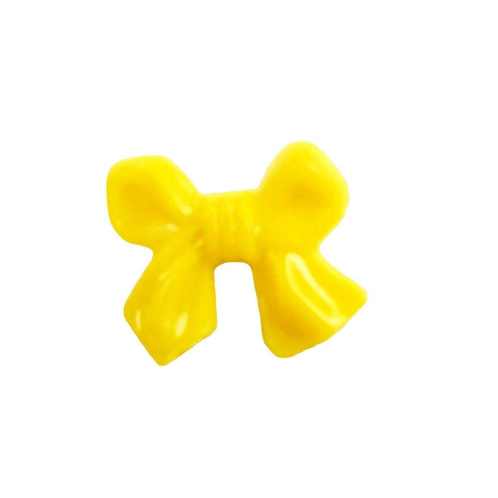 Vintage Ribbon Pin Adult Women Yellow Brooch Retro Plastic0